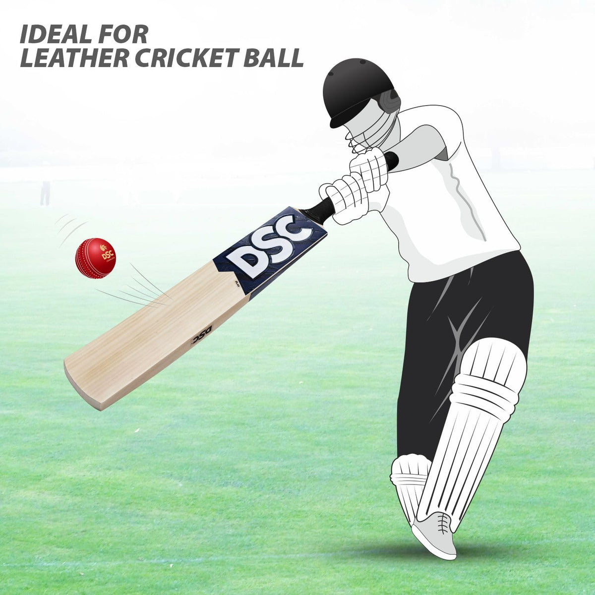 DSC Blak 22 Kashmir Willow Cricket Bat - Athlete’s Choice