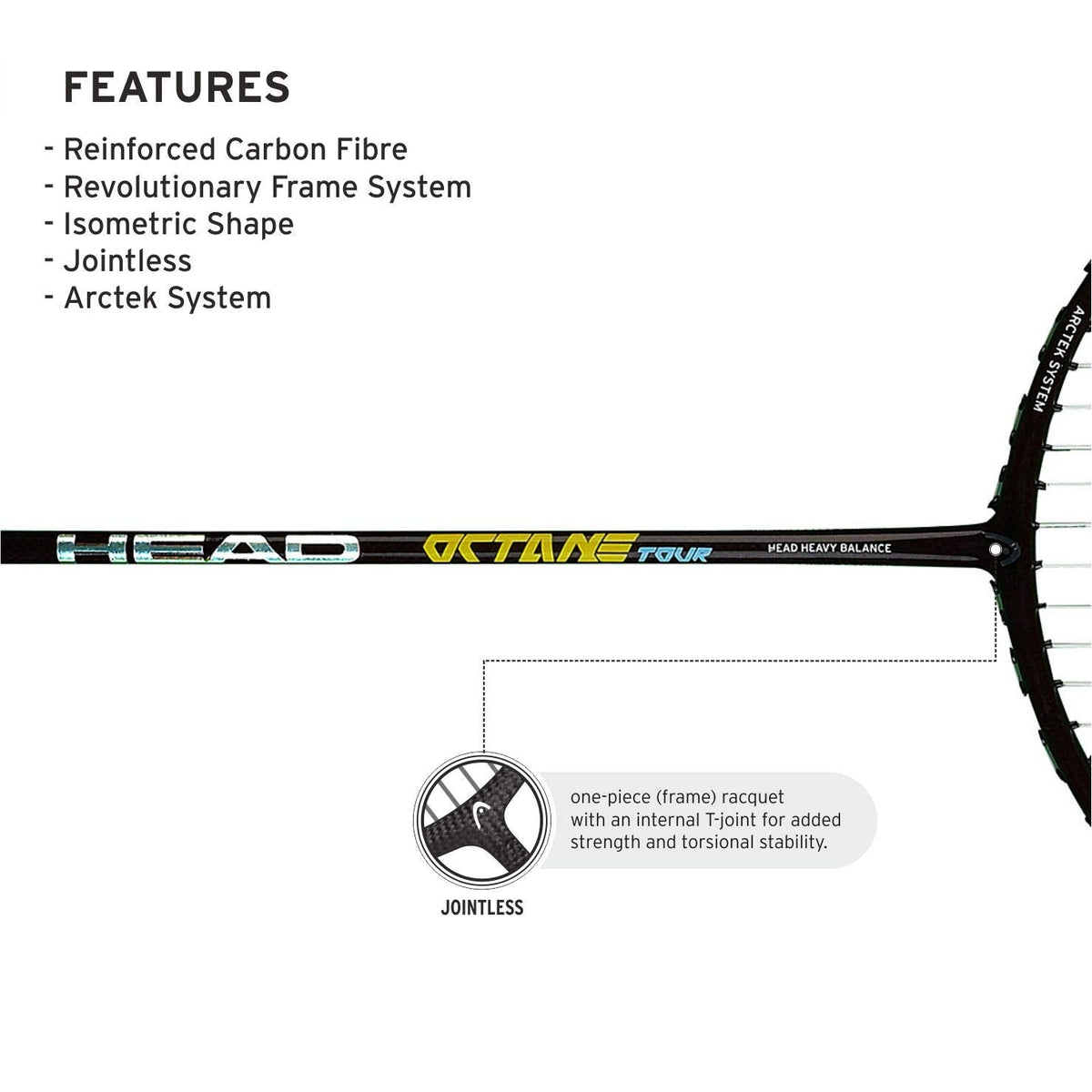 HEAD Octane Tour Badminton Racket - Athlete’s Choice