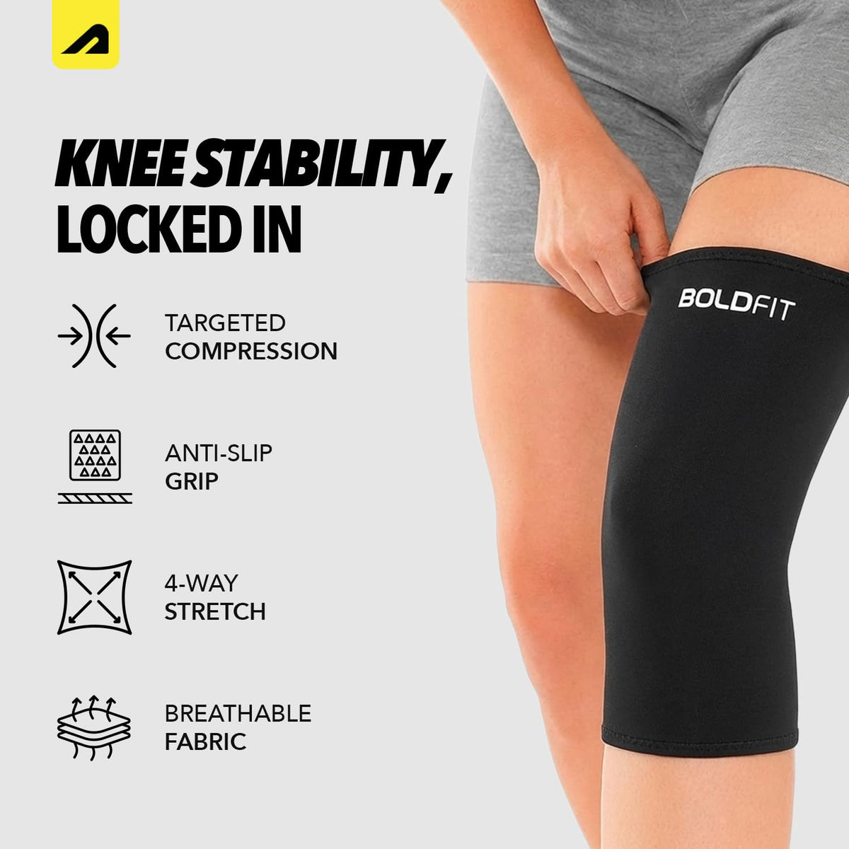 BOLDFIT Knee Support (Black)