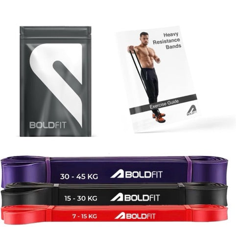 Boldfit Heavy Resistance Bands (3 Pack) - Athlete’s Choice