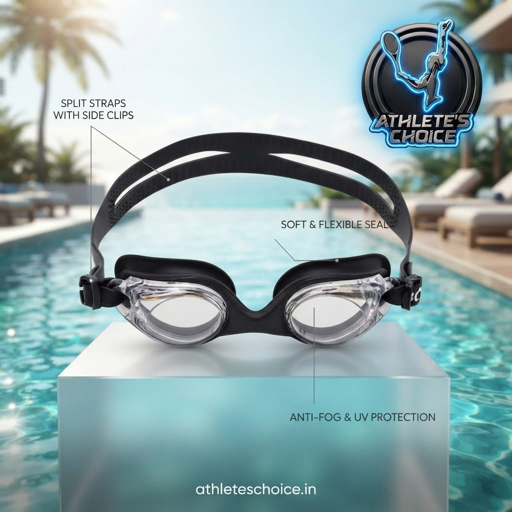 BOLDFIT Swim Goggles (All Black)